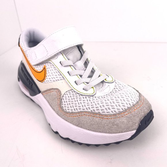 Nike Air Max SYSTM KIDS Low White Vivid Orange DQ0284-109 Size 1Y - Picture 4 of 12